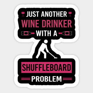 Wine Drinker Shuffleboard Sticker